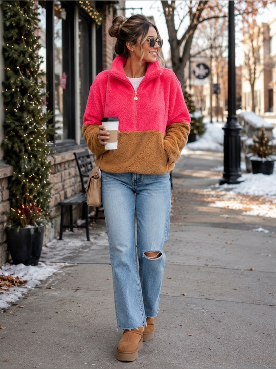 Lilly Pulitzer Jackets & Blazers - Lilly Pulitzer Hot Pink Faux Fur Zip Jacket